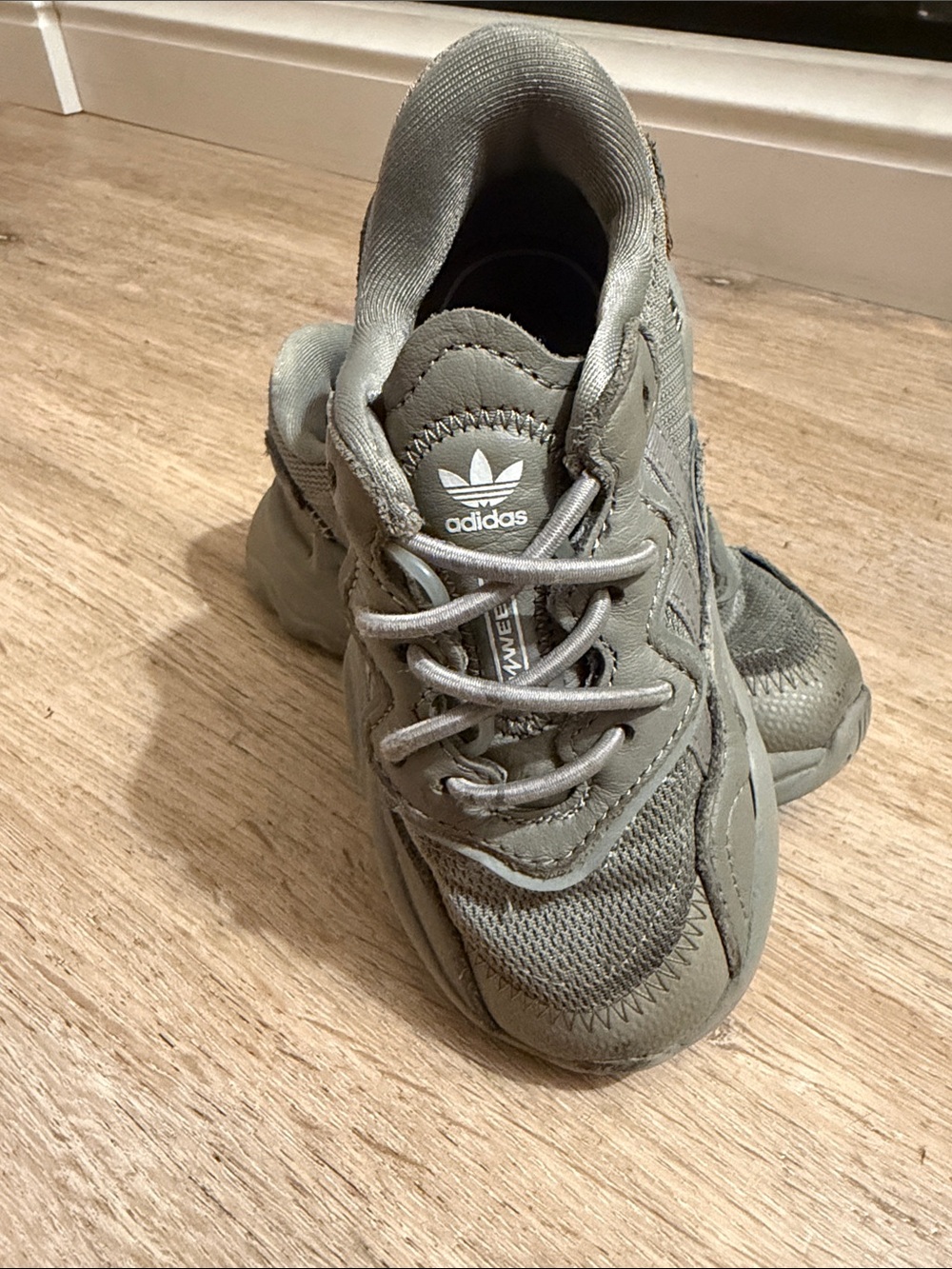 adidas Kids Olive Green Mesh Sneaker